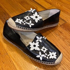 Michael Kors Lola Leather Flower Espadrilles